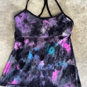 Lucy Activewear Tank Top with built in shelf bra, racerback, spaghetti straps